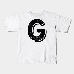 Capital Letter G Name Initial Monogram Kids T-Shirt